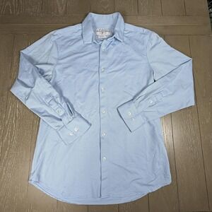 Mizzen Main Spinnaker Button Up Large‎ Trim Fit Blue 4 way stretch Performance